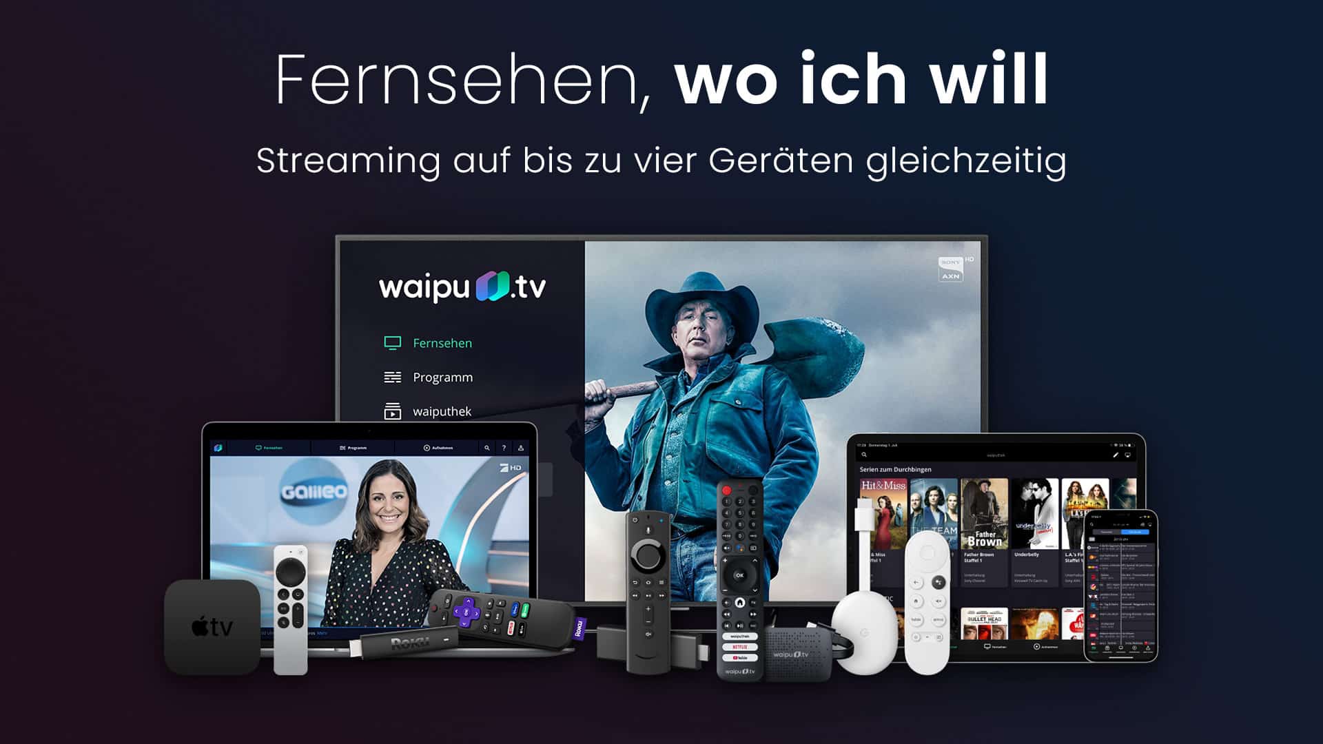 waipu.tv ab sofort für alle Geräte von Roku - 4K Filme