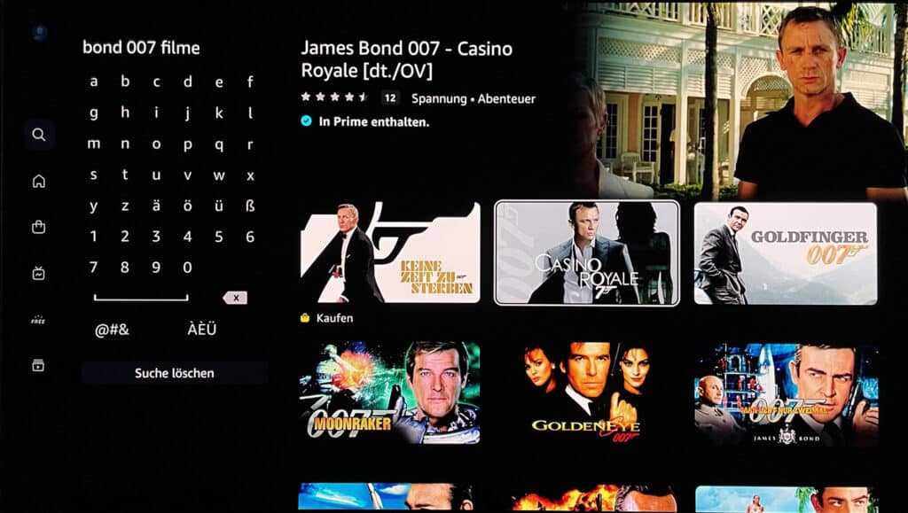 Alle Bond-Filme, mit Ausnahme von "Keine Zeit zu Sterben" und "Sag niemals nie" können ab sofort auf Prime Video gestreamt werden