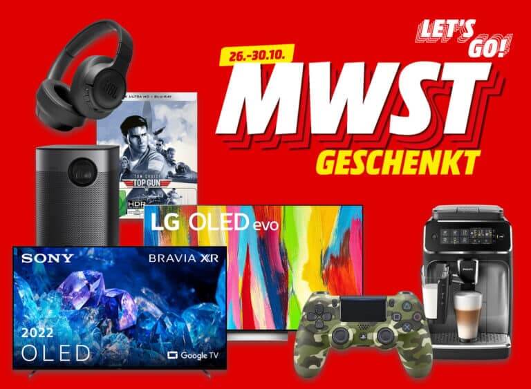 MEHRWERTSTEUER GESCHENKT auf das gesamte* Sortiment auf mediamarkt.de