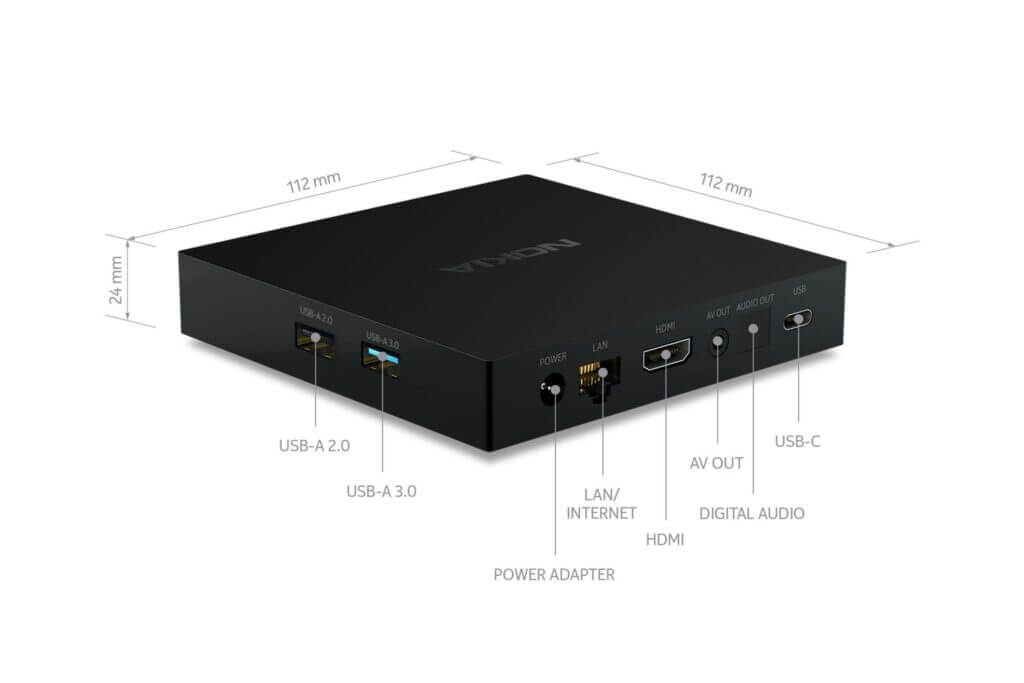 Die Nokia Streaming Box 8010 verfügt über drei USB-Ports.