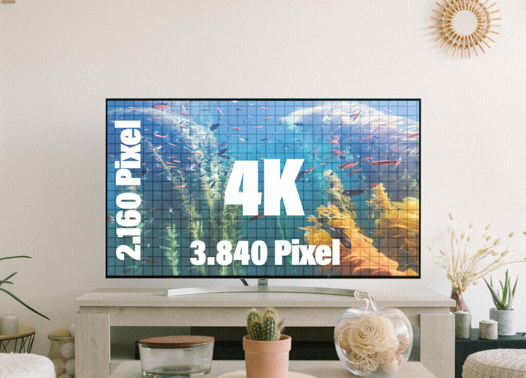 Viele meine mit 4K die 4K Auflösung, welche 3.840 x 2.160 Pixel beträgt