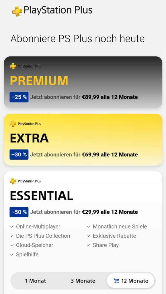PlayStation Plus ist derzeit stark rabattiert.