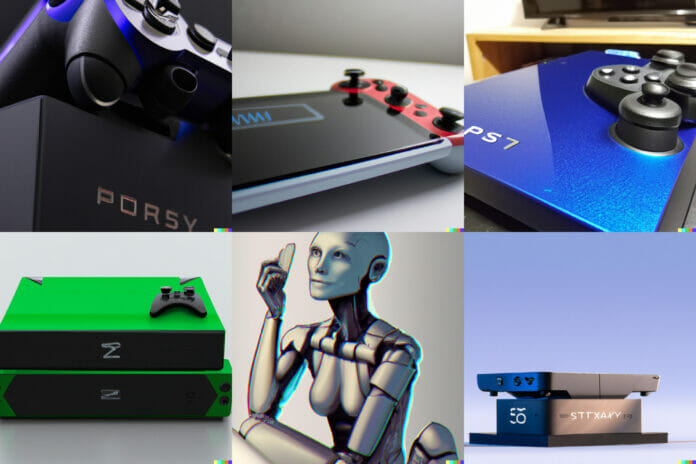 Von einer KI erstellte Designs der PS5 Slim, PS5 Pro, Nintendo Switch 2 und Xbox Series Z