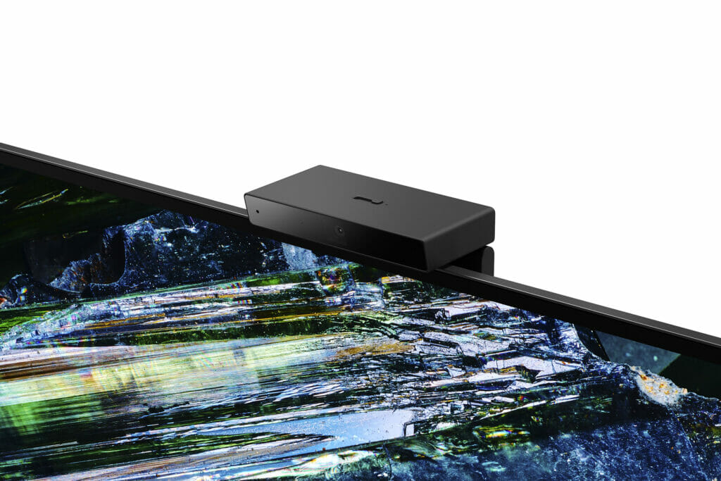 Der A95L QD-OLED-TV von Sony wird inkl. Bravia Cam (abnehmbar) ausgeliefert