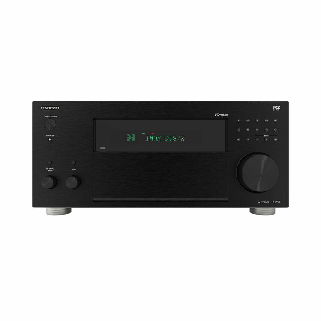 Onkyo TX-RZ70 Frontabbildung mit geschlossener Blende