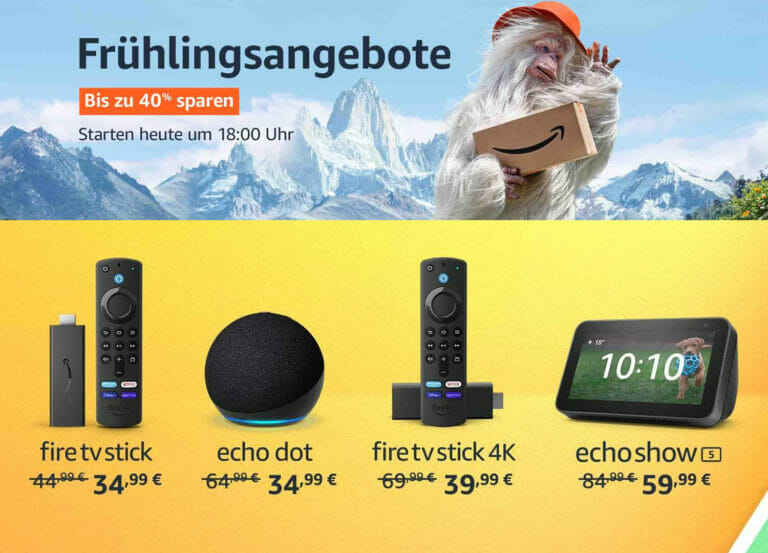 Amazon Frühlingsangebote: Reduzierte Fire TV-Mediaplayer und Echo-Lautsprecher