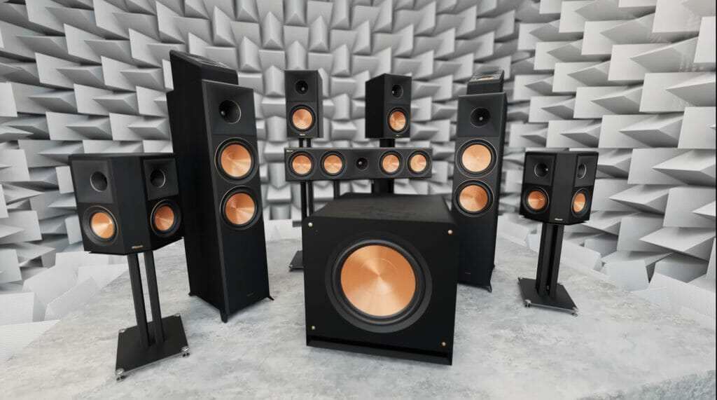 Der Klipsch RP-1600SW mit dem Reference Premiere II Lautsprecher-Line-up