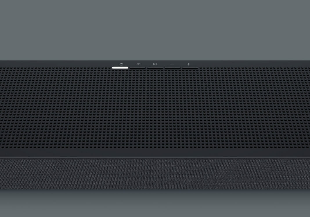 Oberseite und Funktionstasten der Loewe klang bar3 MR Soundbar