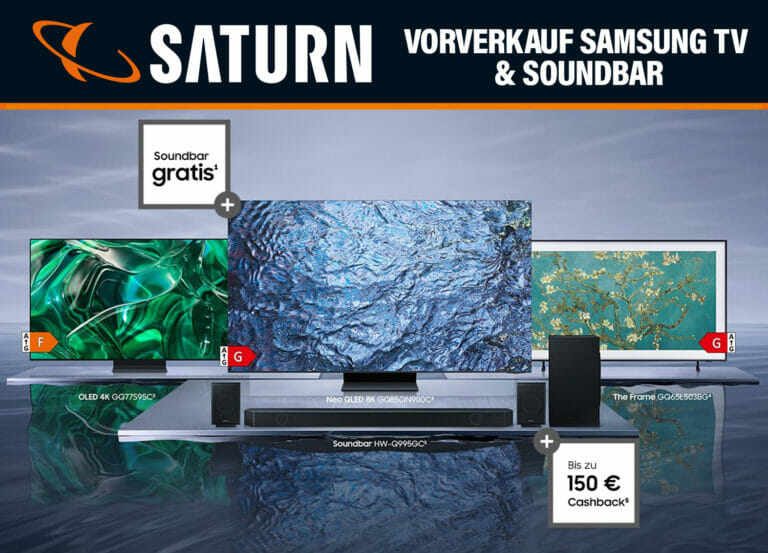 Verkaufsstart der Samsung TVs und Soundbars 2023 mit Bundle-Vorteil oder Cashback!