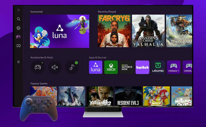 Amazon Luna zieht in den Samsung Gaming Hub ein.