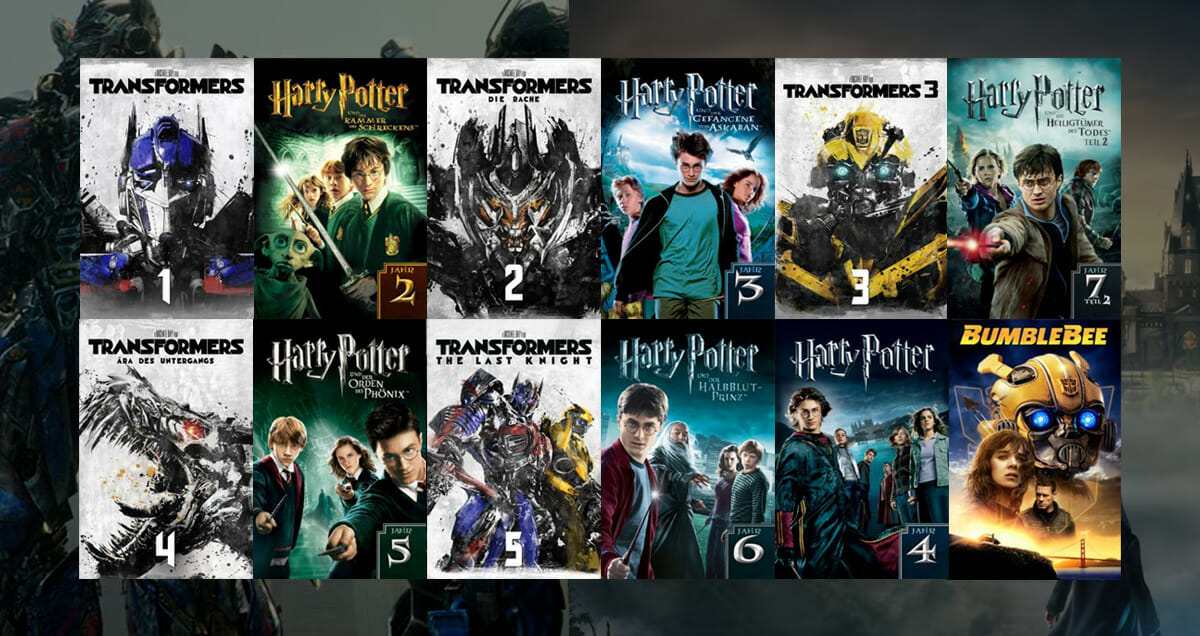 Apple TV 4KVersionen der Transformers und Harry PotterFilme