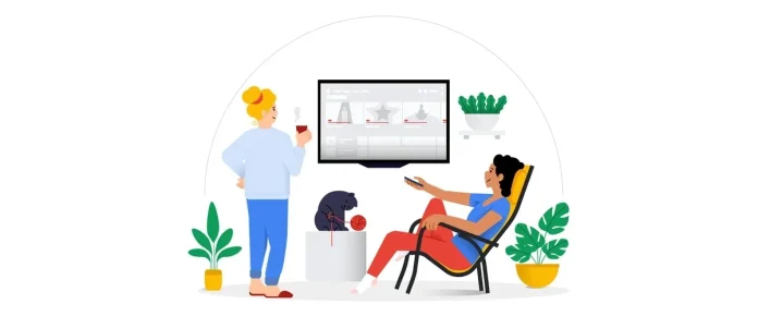 Google führt auf dem Homescreen von Google TV den neuen Live-TV-Tab ein.