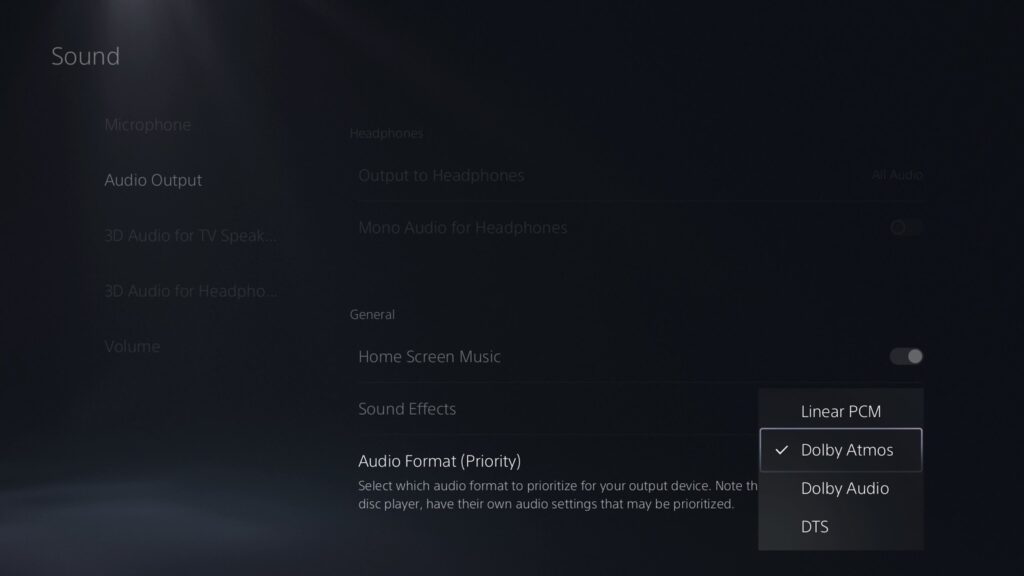 Sony unterstützt an der PS5 jetzt auch Dolby Atmos für Media-Apps - für Spiele aber nach aktuellem Stand noch nicht.