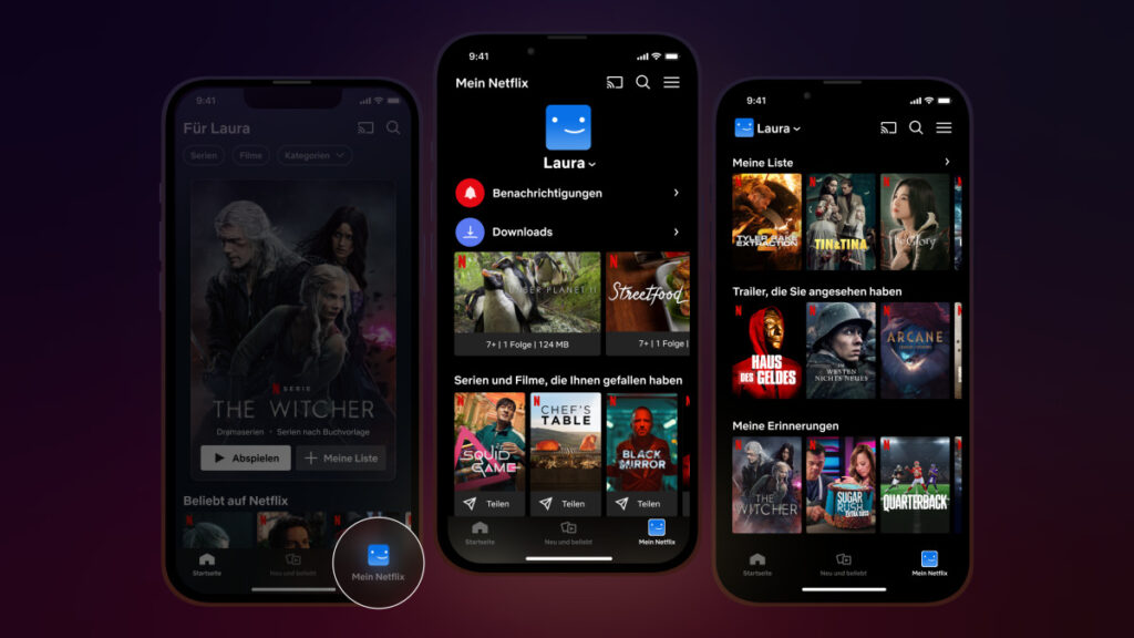 Mein Netflix wird zu eurer Schaltzentrale in der App.
