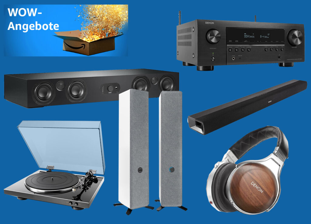 Prime Deals von Denon und Nubert! Holt euch AV-Receiver, Lautsprecher, Soundbars, Kopfhörer, Plattenspieler und mehr zum Vorteilspreis