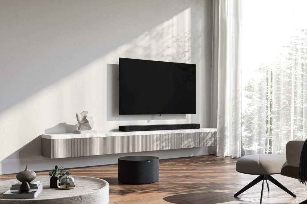 Der Loewe bild i.77 dr+ lässt sich mit Soundlösungen aus dem Hause Loewe erweitern. Hier klang bar5 Soundbar und sub5 Subwoofer