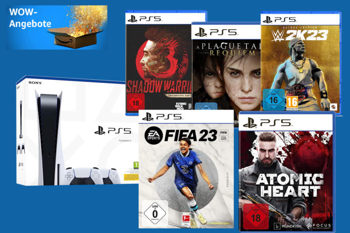 Das reduzierte PS5-Bundle (+2. Controller) und reduzierte PS5-Games zum Prime Day