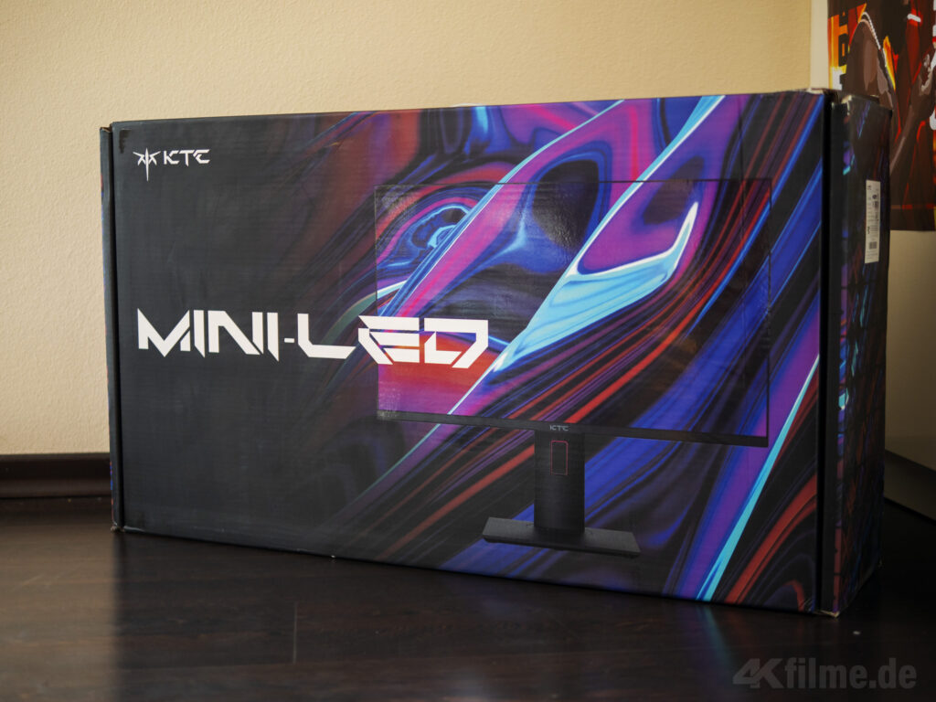 Die Verpackung des KTC M27T20 Mini-LED-Monitor