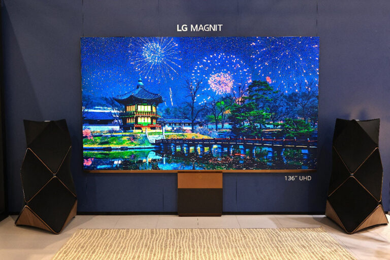 LG Magnit: Die Micro LED in Kombi mit den Beolab 90 von Bang & Olufsen