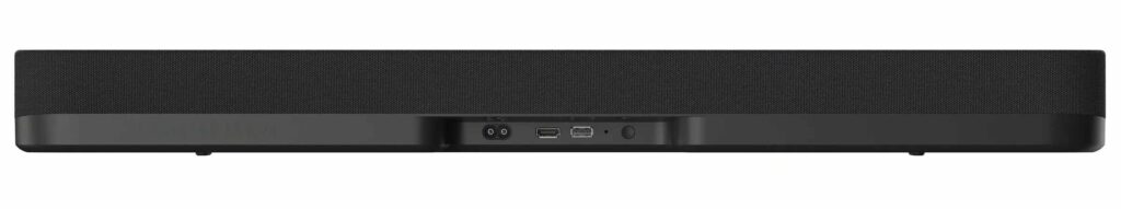 Die Anschlüsse der Sennheiser Ambeo Soundbar Mini.