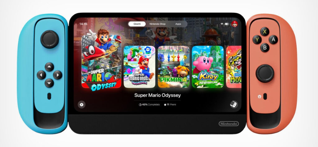 Es gibt auch Ideen zu einem überarbeitetem Menü / UI der Switch 2 || Bild: Yanko Design