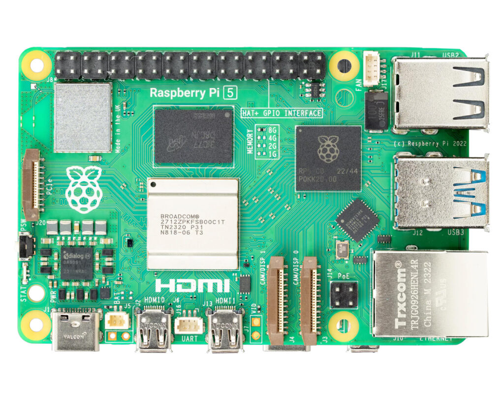 Detailansicht des Raspberry Pi 5