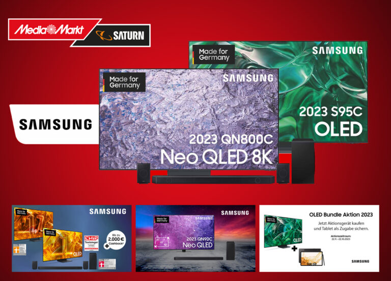 Cashback und Gratis-Tablet beim Kauf eines Samsung OLED TV (S95C)