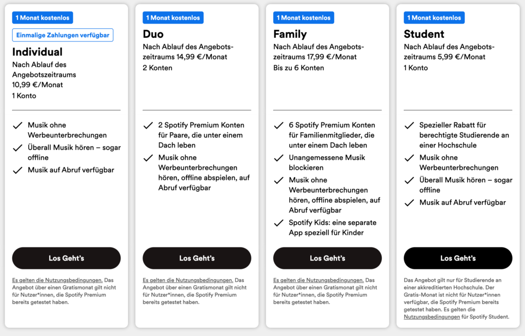 Bei Spotify wird es teurer.