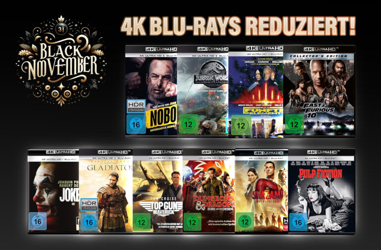 Über 130 reduzierte 4K UHD Blu-rays ab 14 Euro – solange der Vorrat reicht! (Black November)