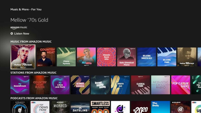Amazon Fire TV erhalten verbessertes Musik-Interface