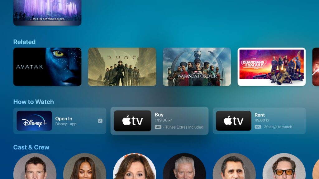 Die App für Apple TV macht 4K-Inhalte wieder deutlicher kenntlich.
