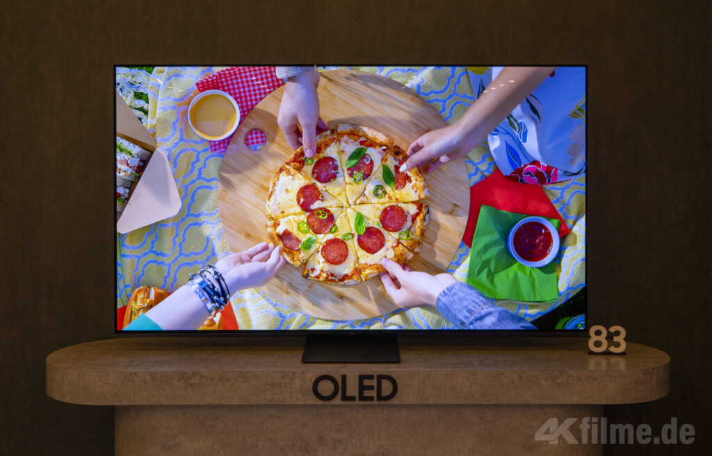 Samsungs OLED-TVs der S90D-Serie, hier in 83 Zoll