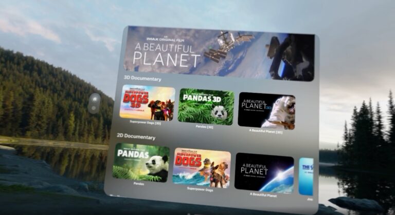 IMAX bietet 3D-Content für die Apple Vision Pro an