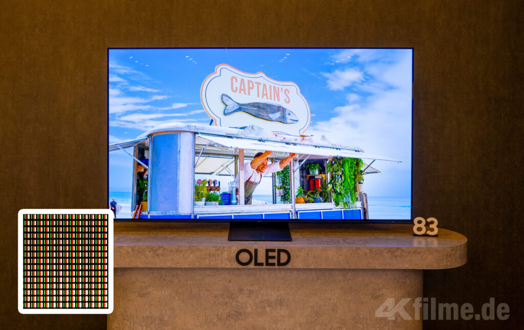 Der 83 Zoll OLED der Samsung S90C-Serie hatte ein WOLED-Display (Zoom)