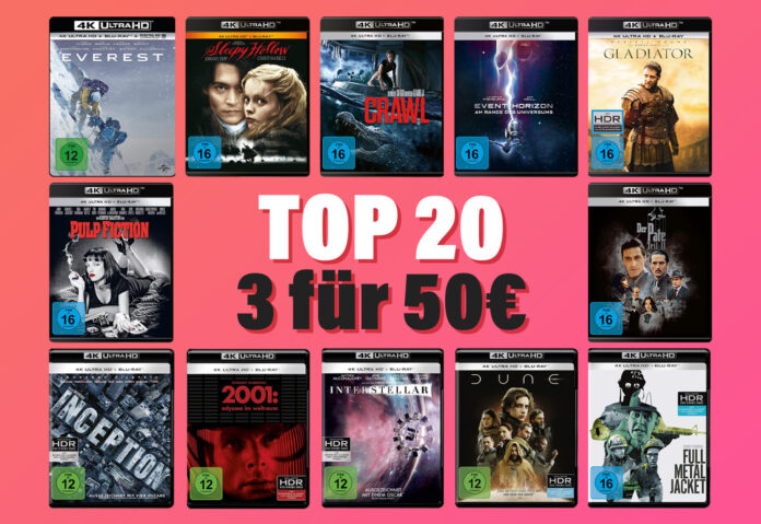 Die Top 20 4K Ultra HD Blu-rays aus der Medien-Aktion von Amazon (3 für 50 Euro)