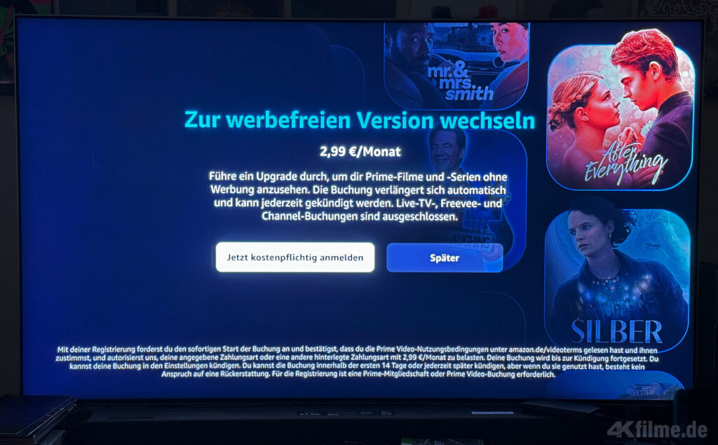 Für 3 Euro im Monat kann man sich auf Amazon Prime Video von der Zwangswerbung freikaufen