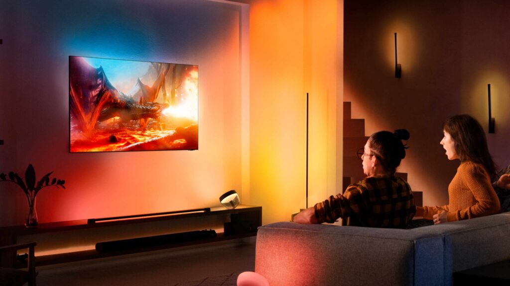 Die Philips Hue Sync TV App verspricht spektakuläre Hintergrundbeleuchtung.