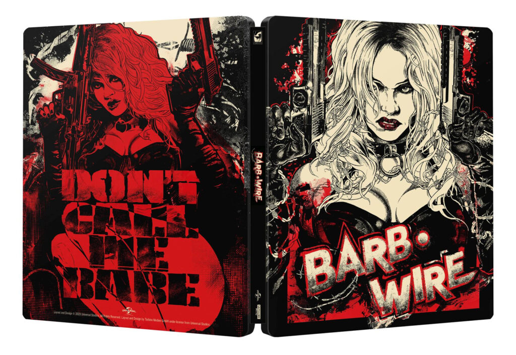 Die Varianten von "Barb Wire" sind mit dem gleichen 4K Steelbook ausgestattet und unterscheiden sich lediglich über das Full-Sleeve-Cover