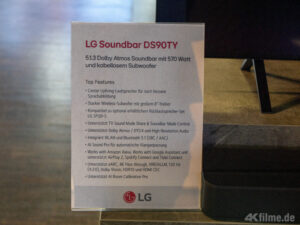 Highlight-Features der DS90TY Dolby Atmos Soundbar von LG