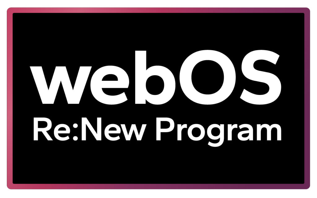 Das Logo des LG webOS Re:New-Program