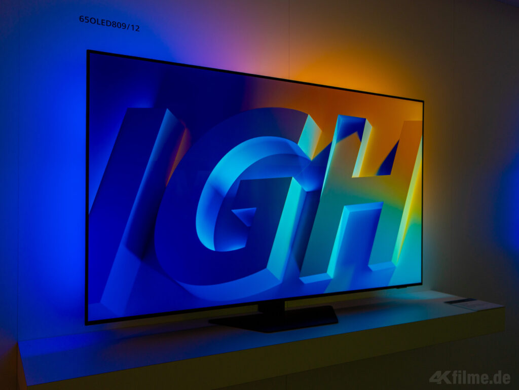 3-seitiges Ambilight trägt den Bildeindruck des OLED809 weiter nach außen