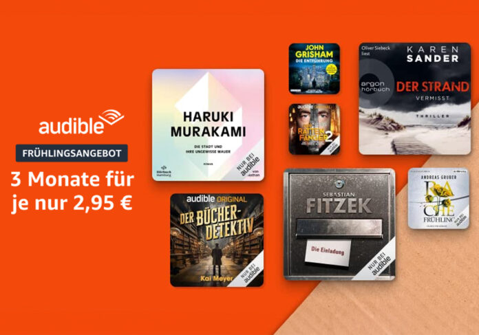 Audible 6 Monate kostenlos für Prime Mitglieder oder 3 Monate für je nur 2.95 Euro (ohne Prime)