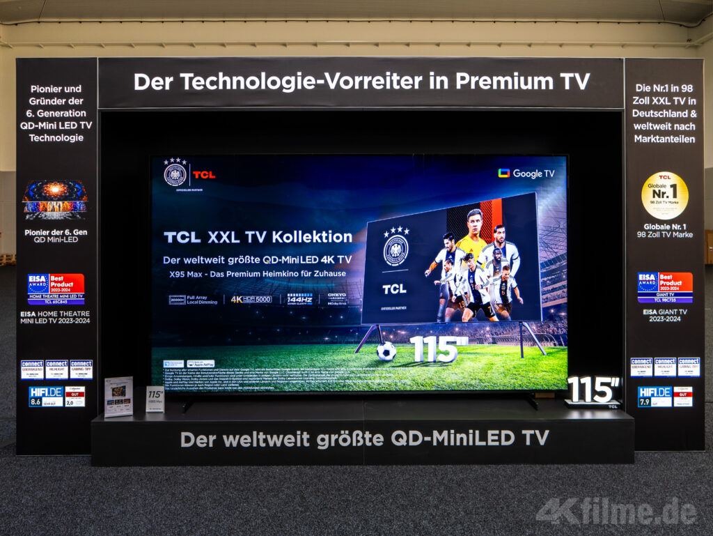 Die 115 Zoll-Version des TCL X955 (MAX) misst fast 2.50 Meter in der Diagonalen