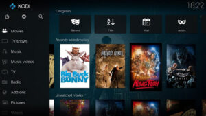 Ein Blick auf die Oberfläche von Kodi 21 Omega
