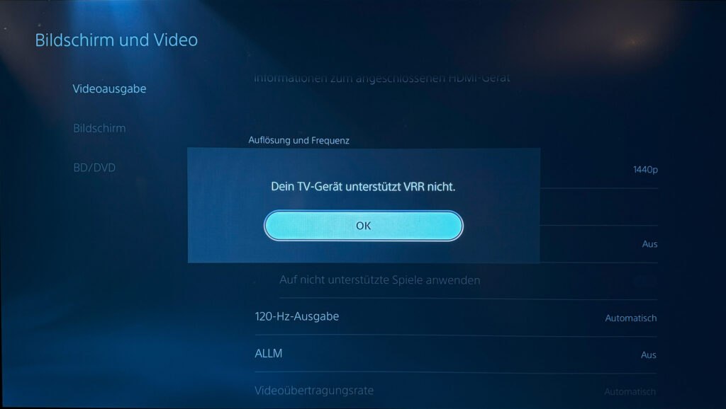 VRR bekommt man wegen fehlendem HDMI-VRR nicht auf der PS5 zum laufen, wenn diese am KTC G27P6 angeschlossen wird