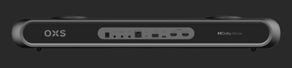 All of the OXS Thunder Pro+ connections are on the back including 2x HDMI, USB-C, 3.5mm jack and much more.