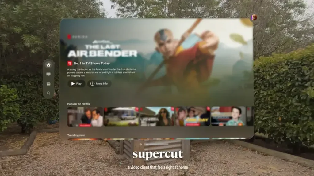 Die App Supercut ermöglicht Netflix und Prime Video in 4K mit Dolby Atmos auf der Apple Vision Pro.