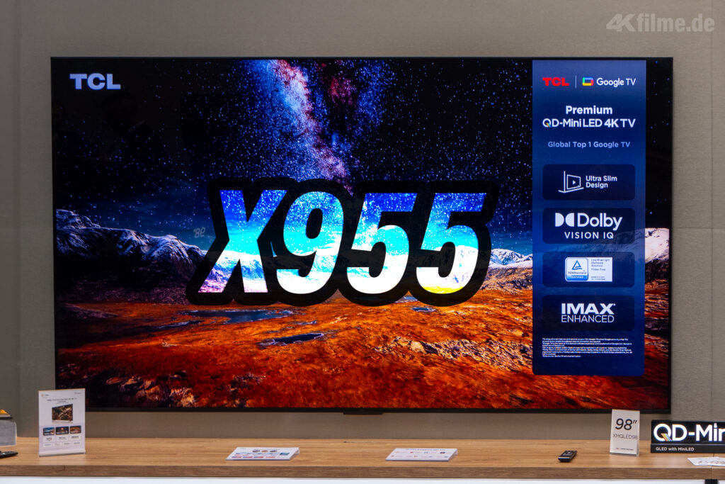 Die TCL X955-Serie: 4K QD-Mini-LED-Fernseher in Jumbo-Format mit 85, 98 und 115 Zoll