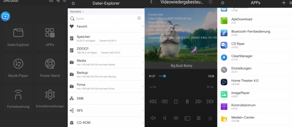 Die ZidooController-App stellt bietet eine umfängliche und einfache Steuerung des Zidoo UHD5000 4K Mediaplayers