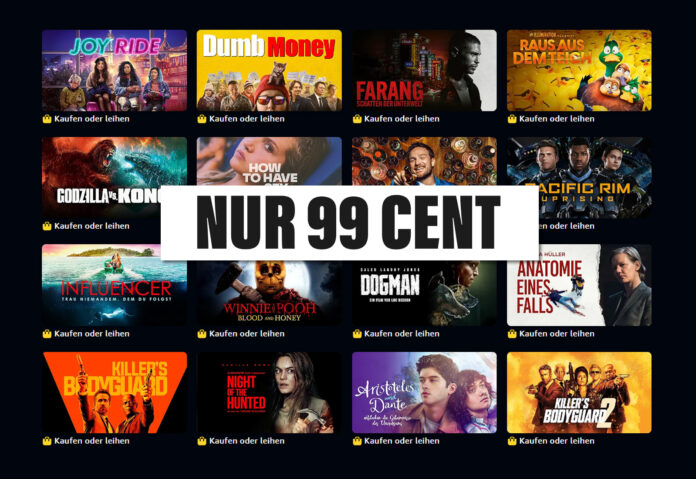 Wählt aus über 520 Filmen eure Favoriten in HD- und 4K-Qualität und leiht diese für je nur 99 Cent!